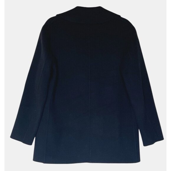 VINCE Black Wool Blend Double Breasted Long Jacket Coat - Picture 2 of 7